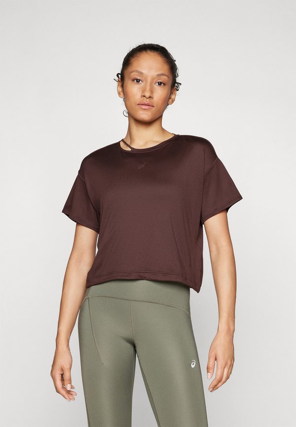 NAGINO FLEX  SHORT SLEEVE TOP - Sports T-shirt - coffee