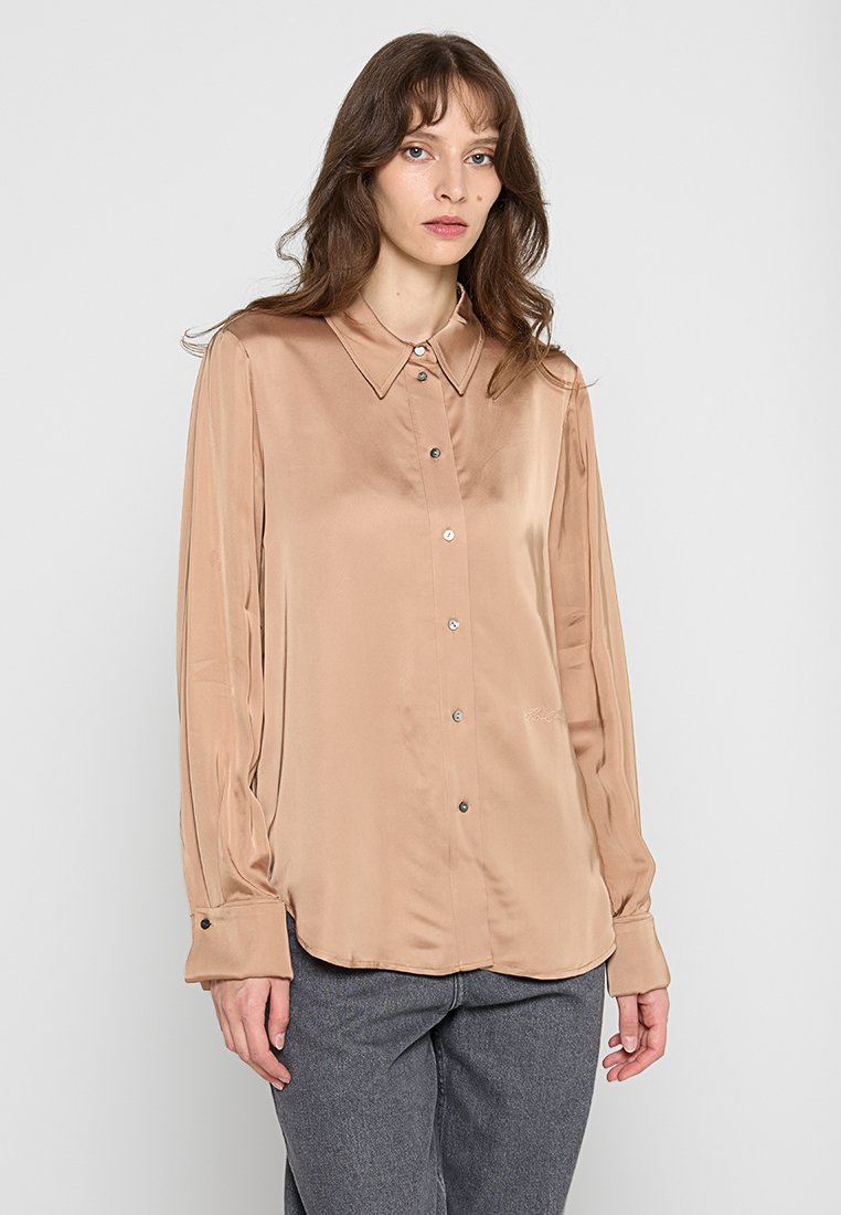 Karl Lagerfeld Overhemdblouse beige Karl Lagerfeld Overhemdblouse beige