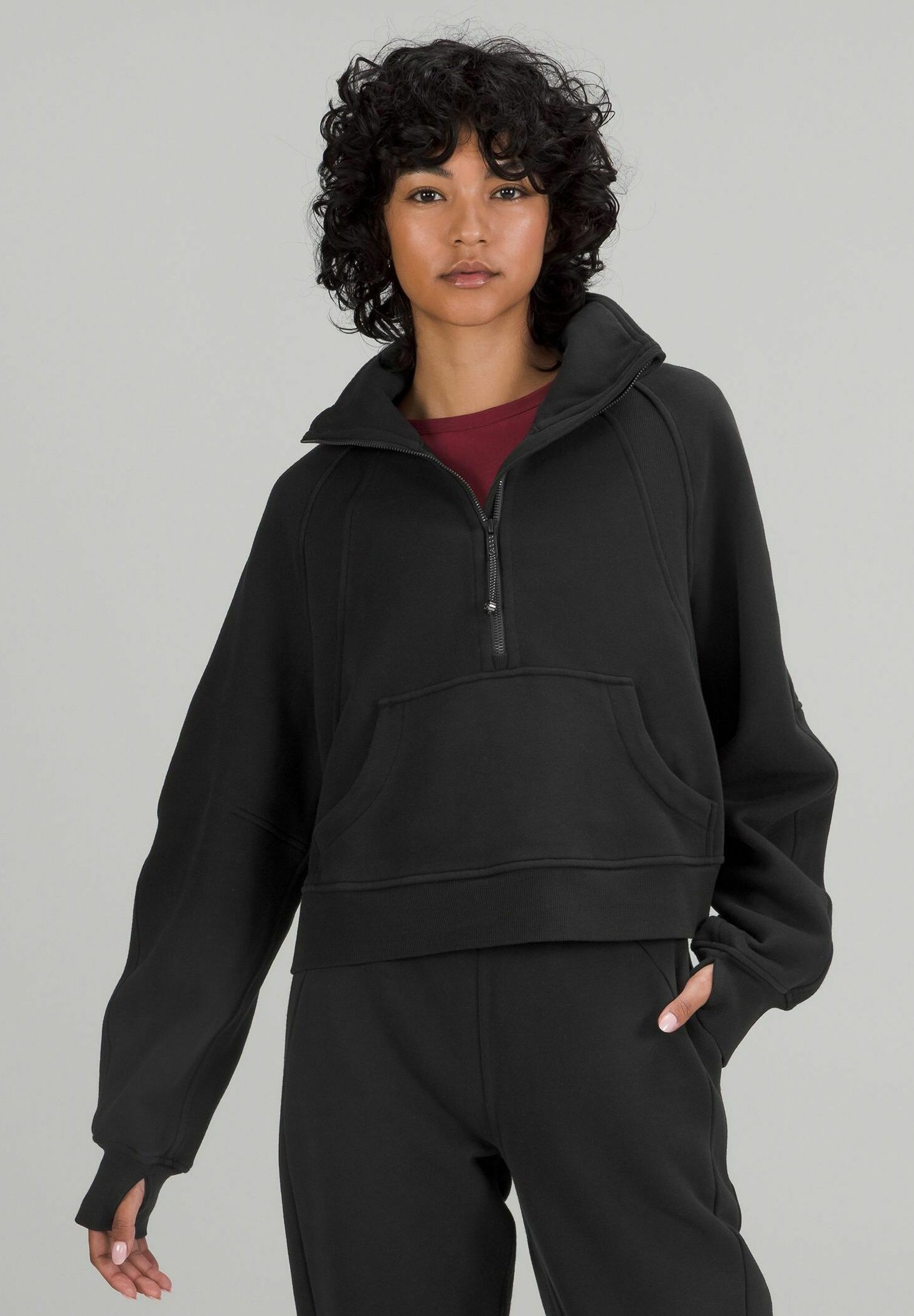 Scuba Half-Zip Cotton-blend Hoodie | escapeauthority.com