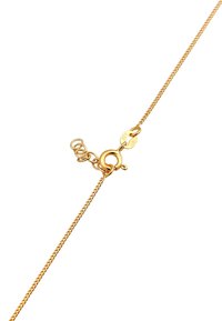 Guldkæde med et fint, struktureret led-design. Udstyret med en sikker lobsterlås og en justerbar længde kæde.
