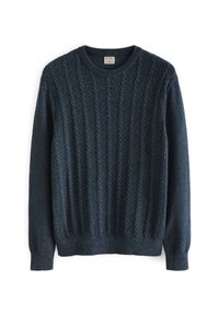 Next - TWIST CABLE CREW - Svetr - navy blue Miniatura obrázku 1