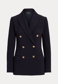 Double Breasted Wool Crepe Blazer - Suknjič -  navy