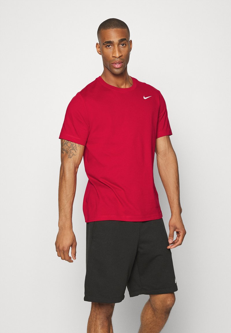 Nike Performance CREW SOLID - T-shirt desportiva - gym red/white
