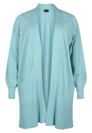 Zizzi Damen Cardigan Plus Size - Langer Strickcardigan Mit Taschen