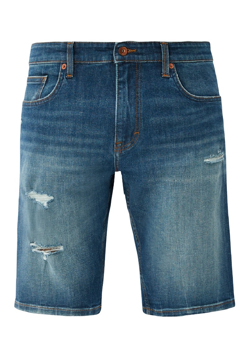 QS Jeansshort ruw denim/rawdenim
