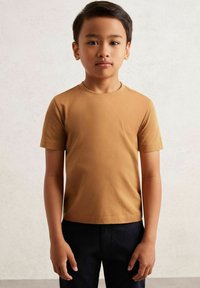 Reiss REISS BLESS CREW NECK T-SHIRT - Camiseta básica - tan brown