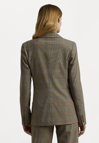 Lauren Ralph Lauren GLEN CHECK DOUBLE BREASTED WOOL BLAZER - Kratka jakna - brown multi