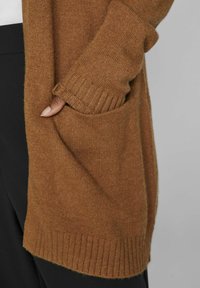 VILA VIRIL OPEN CARDIGAN - Chaqueta de punto - rubber