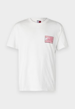 Tommy Jeans FLAG TEE - Print T-shirt - ecru