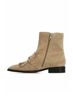 MIT NIETEN - Cowboy-/Bikerstiefelette - taupe