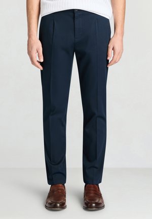 LUNGO TINTA UNITA - Chino - blu notte