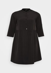 VMCEVA FOLD UP SHORT DRESS - Rochie tip cămașă - black