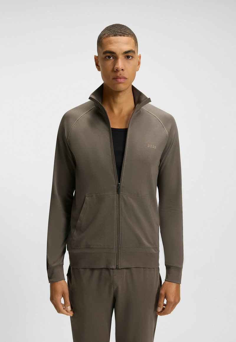 BOSS MIX&MATCH Z - Sweat zippé - brown