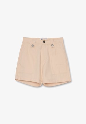 INSIDE, PINZAS - Shorts vaqueros - beige