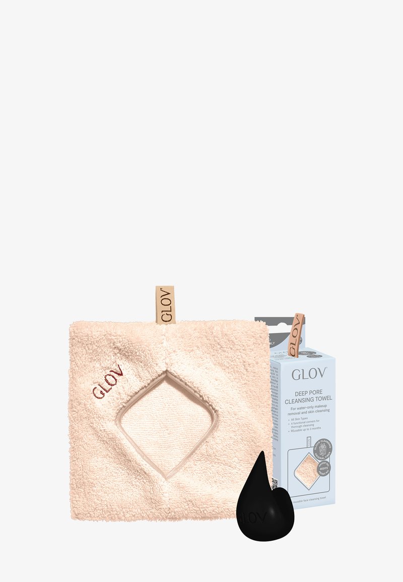 Glov - GLOV® DEEP PORE CLEANSING TOWEL FOR WATER-ONLY MAKEUP REMOVAL AND SKIN CLEANSING + HOOK - Gesichtspflegeset - desert sand, Vergrößern