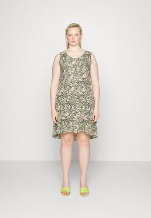 ONCFREDERIKKE SARAH DRESS - Vestido de dia - cloud dancer/yellow mix