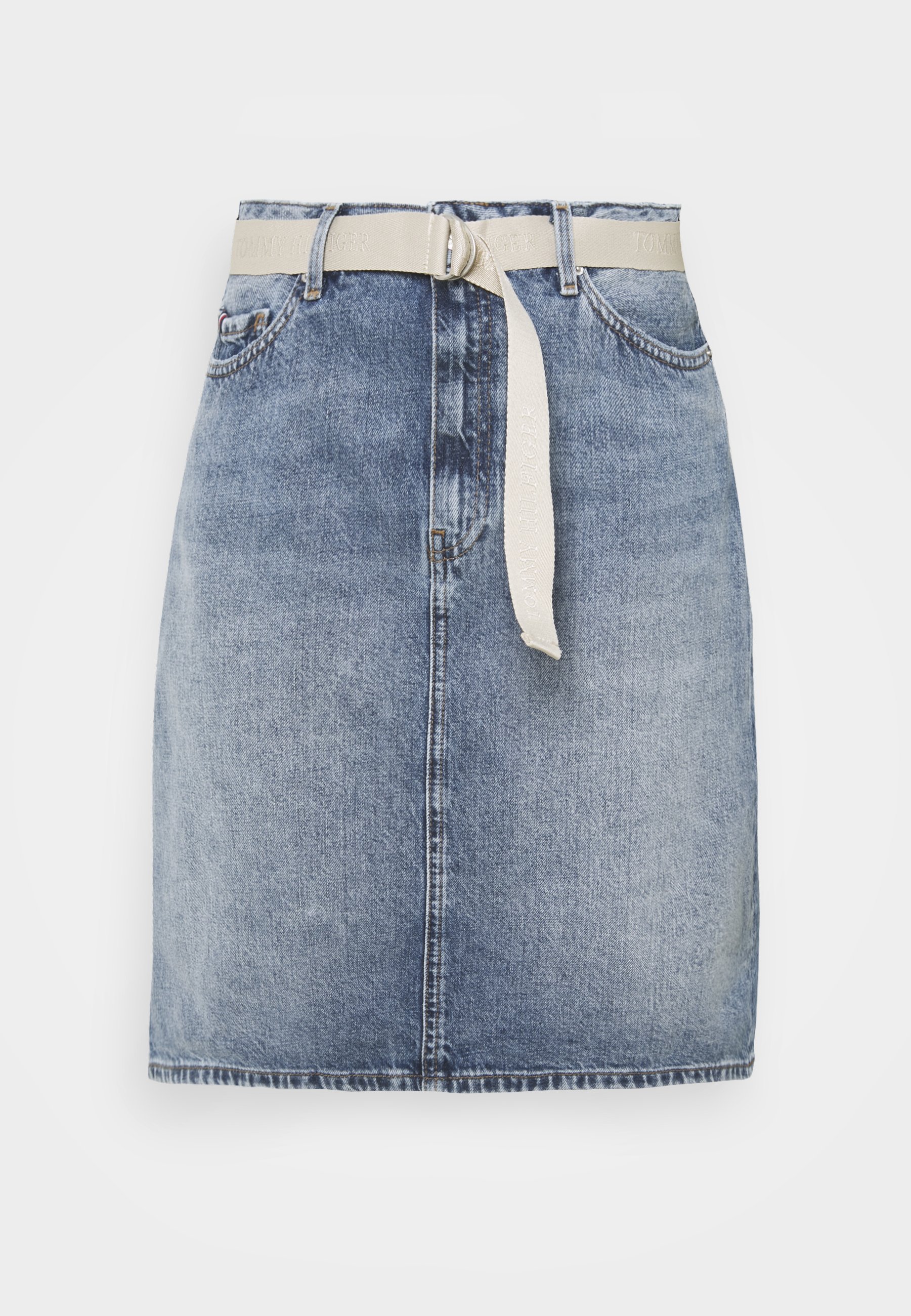 Tommy Hilfiger A LINE SKIRT - Minifalda - denim/blue denim - Zalando.es