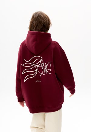 Sweat à capuche - bordeaux