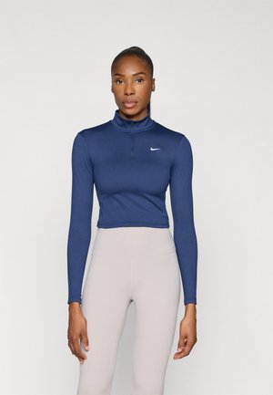 ONE - Tops ar garām piedurknēm - midnight navy/white