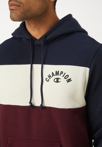 Champion ICONS COLORBLOCK HOODIE - Hoodie - dark blue