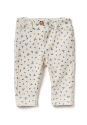 WITH CHENILLE PATTERN - Broek - white