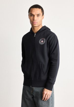 GRAPHIC FULL ZIP HOODIE - Φούτερ με φερμουάρ - black