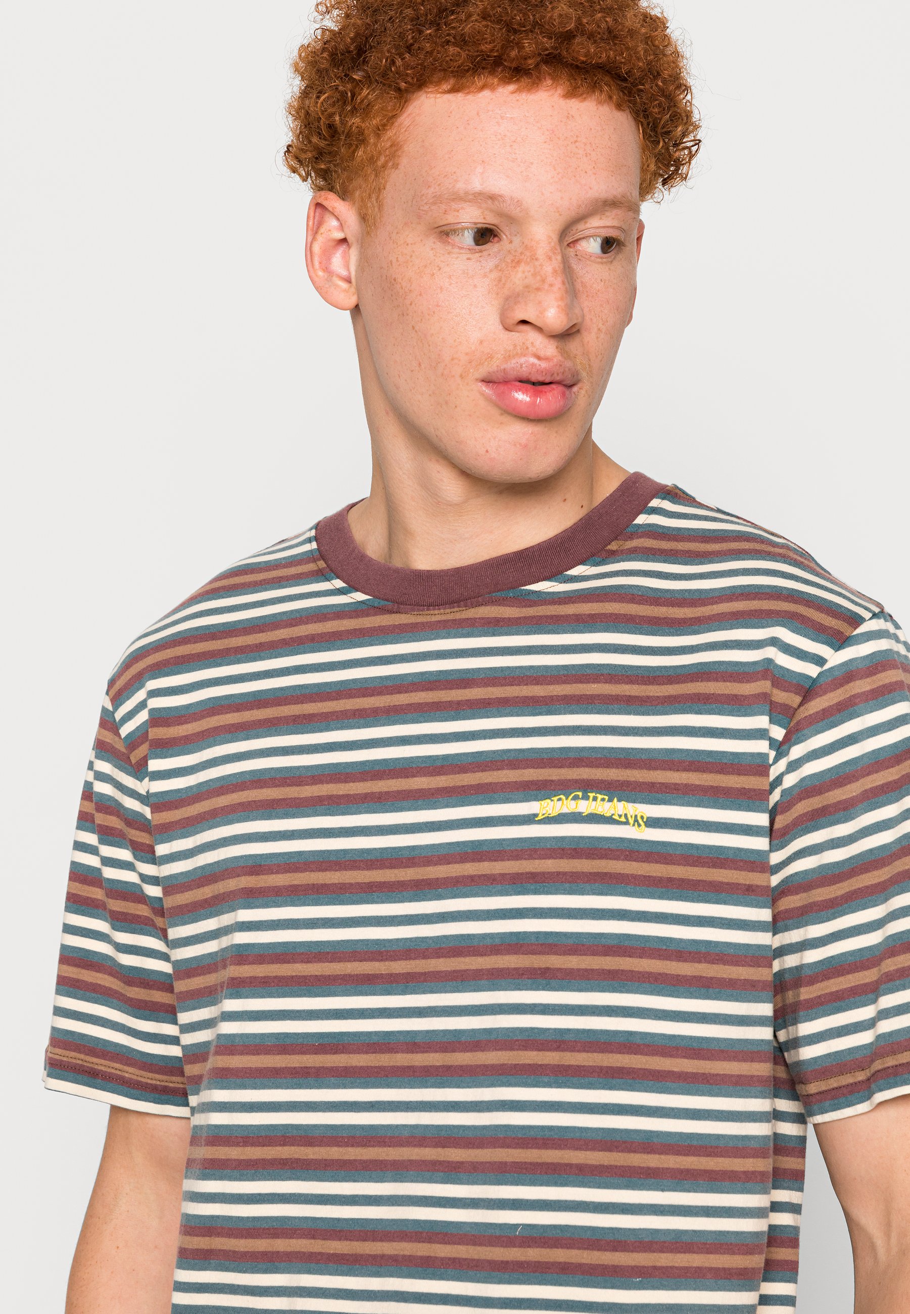 BDG Urban Outfitters STRIPE TEE CHOC 