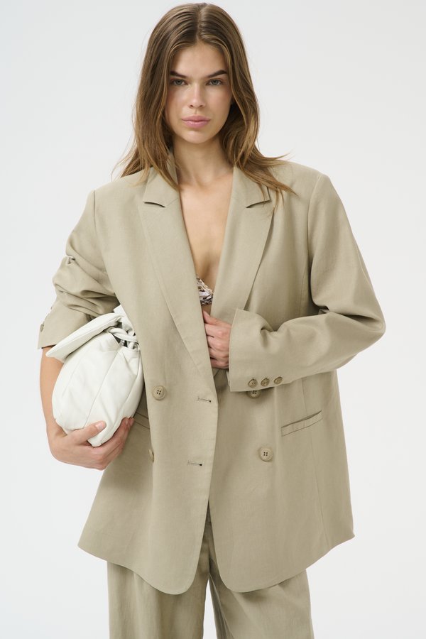 IZZA - Short coat - silver sage