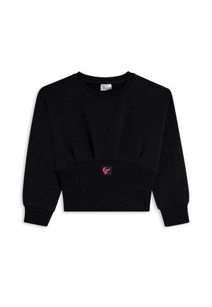 CROPPED CON MAXI FASCIA - Sudadera - black