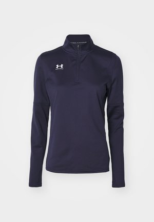 Under Armour MIDLAYER - Long sleeved top - midnight navy/white