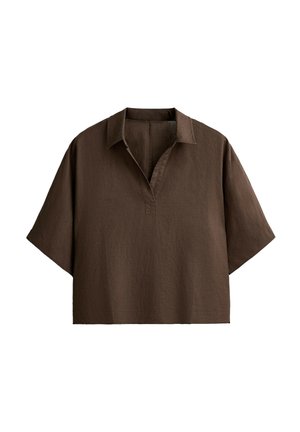 OYSHO, Polo - mottled light brown