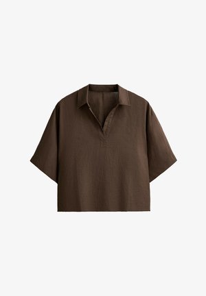 OYSHO, Polo - mottled light brown