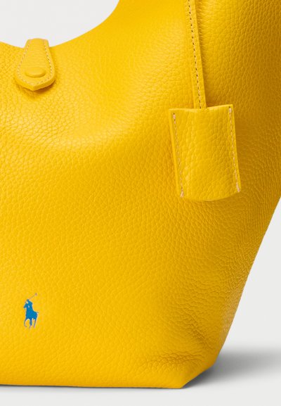 Polo Ralph Lauren POLO PLAY LEATHER TOTE - Maisiņveida soma - canary yellow