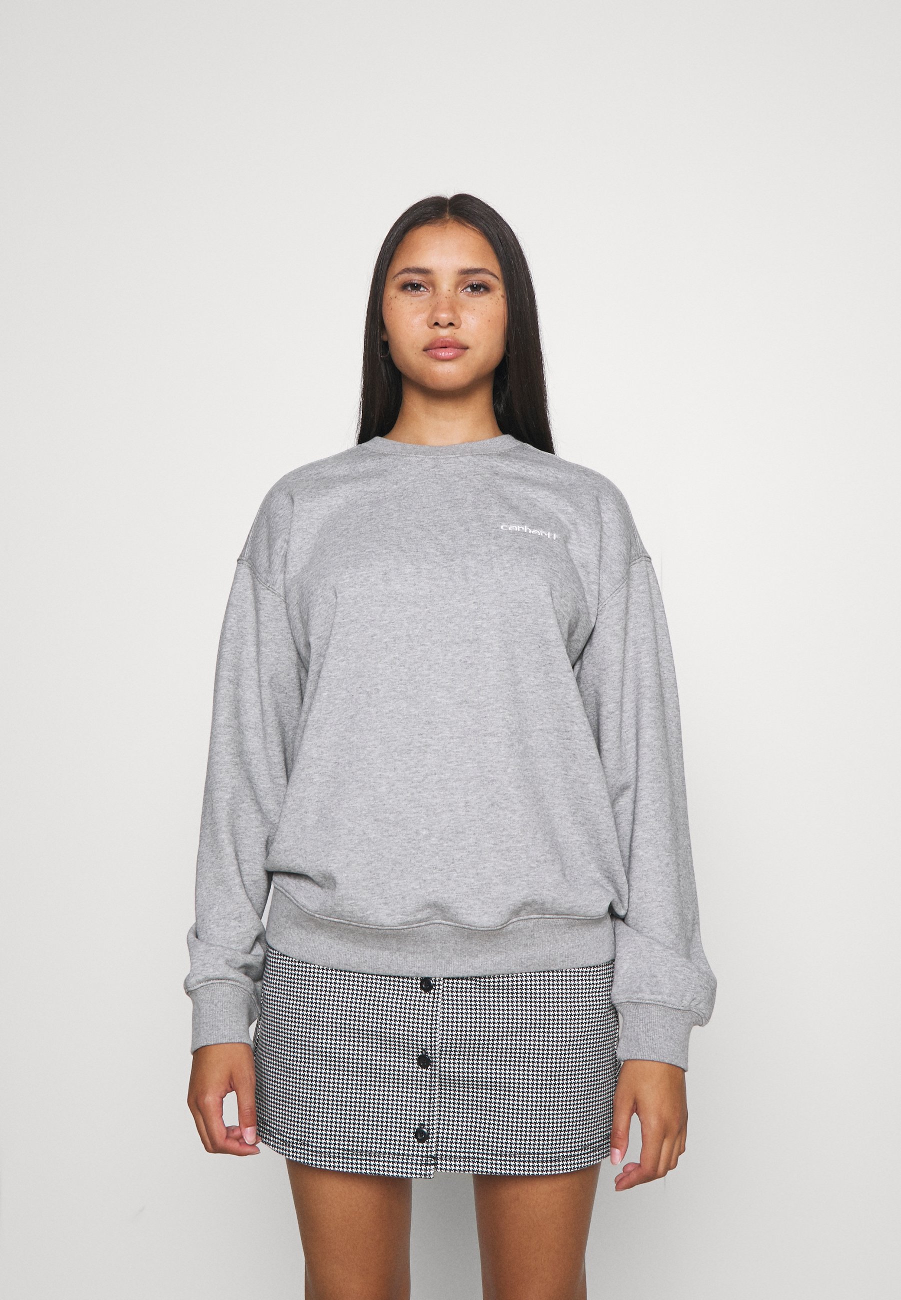 Carhartt WIP SCRIPT - Sweatshirt - grey heather/white/grau