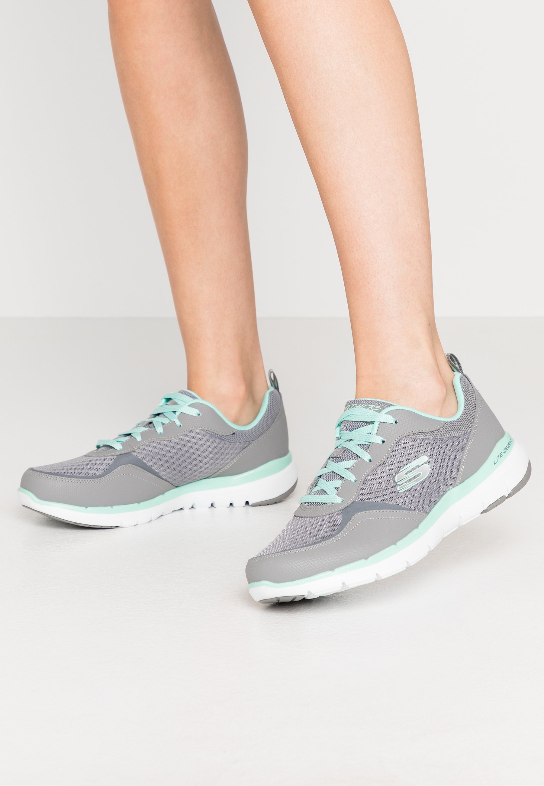 Skechers Wide Fit FLEX APPEAL 3.0 Joggesko graymint Skechers Wide Fit FLEX APPEAL 3.0 Joggesko graywhite