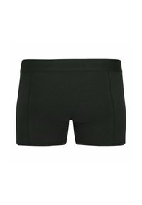 Schwarze Baumwollboxershorts mit einem strukturierten Bund, auf dem der Markenname "Jack & Jones" eingeprägt ist. Eng anliegendes Design mit flachen Nähten.