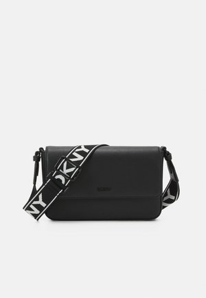 WINONNA FLAP CROSSBODY - Umhängetasche - black/black