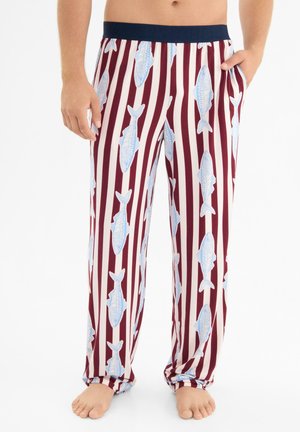 FISH STRIPE - Pyjamahousut/-shortsit - red
