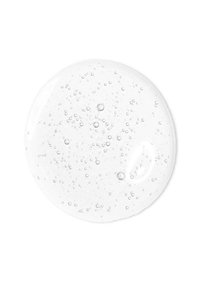 Clear gel with bubbles, circular shape, smooth texture, glossy finish, and a translucent appearance. No discernible color or patterns.