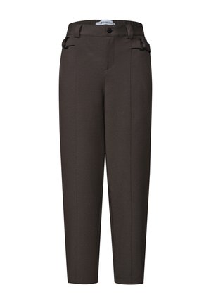 Street One, HIGH-WAISTED BARREL-LEG PANTS IN A CASUAL FIT - Pantalones - black coffee