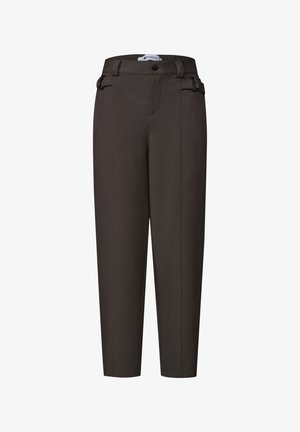Street One, HIGH-WAISTED BARREL-LEG PANTS IN A CASUAL FIT - Pantalones - black coffee