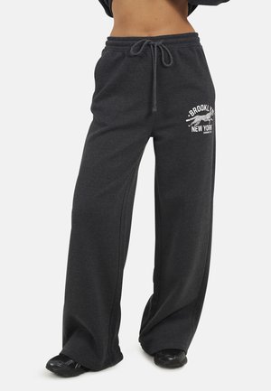WIDE LEG PRINTED - Pantalon de survêtement - dark grey