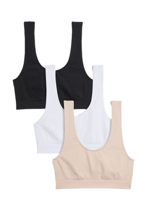 3PK SEAMLESS NON WIRED CROP - Topp - black