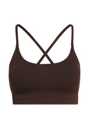 adidas Performance, ALL ME RIB - Športová podprsenka s nízkou podporou - aurora coffee
