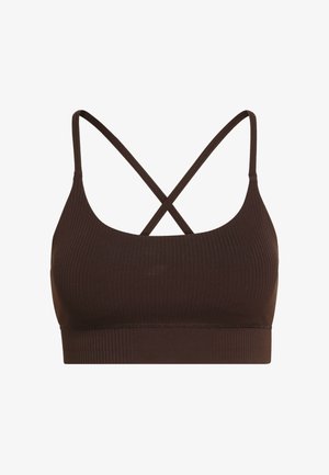 adidas Performance, ALL ME RIB - Športová podprsenka s nízkou podporou - aurora coffee