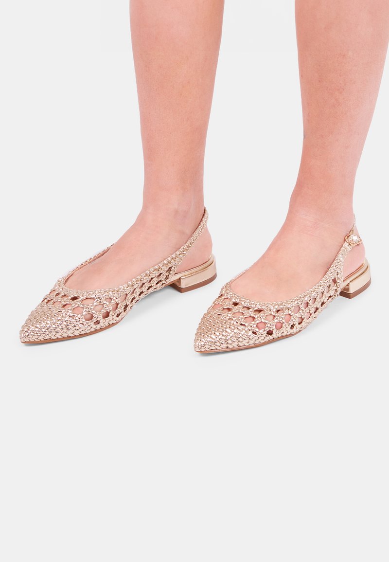 Bata Sarokpántos balerina cipők - oro