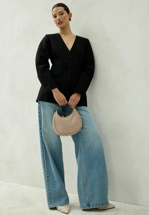 Next, TALL FIT - V-NECK COLLARLESS BLAZER . - Blazer - black