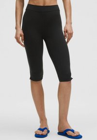Groove High-Rise Notched-Hem Crop - Tights - black