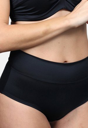 FOLD-OVER MONACO - Bikini bottoms - black