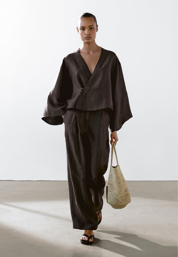 FLUID DART - Trousers - mottled bordeaux3